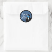 Texas voor Obama Ronde Sticker (Tas)