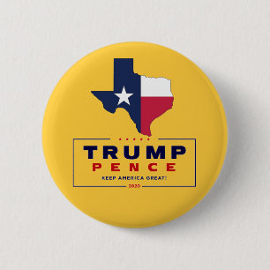 Texas voor Trump Pence 2020 Ronde Button 5,7 Cm