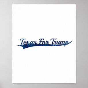 Texas Voor Trump Politiek Conservatief Vintage Var Poster