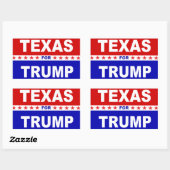 Texas voor Trump Rechthoekige Sticker (Vel)