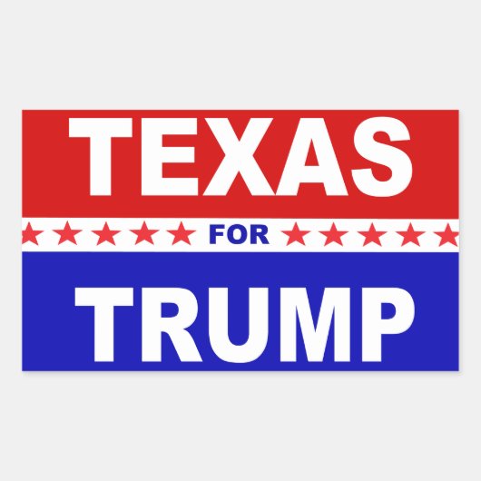 Texas voor Trump Rechthoekige Sticker (Voorkant)