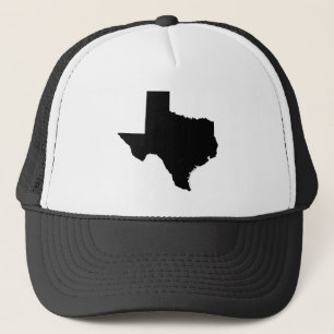Texas vorm in zwart en wit trucker pet