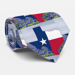 Texas vormt een vlag met blauwvintonijn stropdas