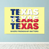 TEXAS-vriendschapszaken Canvas Afdruk (Insitu (Houten vloer))