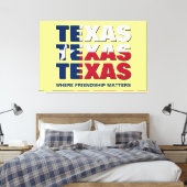TEXAS-vriendschapszaken Canvas Afdruk (Insitu (Slaapkamer))