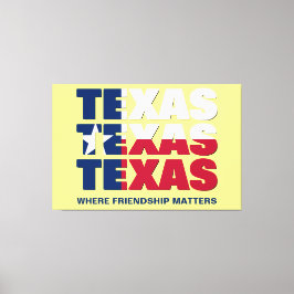 TEXAS-vriendschapszaken Canvas Afdruk