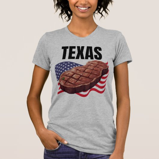 Texas Vrouwen Bella + Canvas Lange Mouw T-shirt (Voorkant)