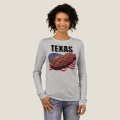 Texas Vrouwen Bella + Canvas Lange Mouw Tri-Blend Shirt (Voorkant)