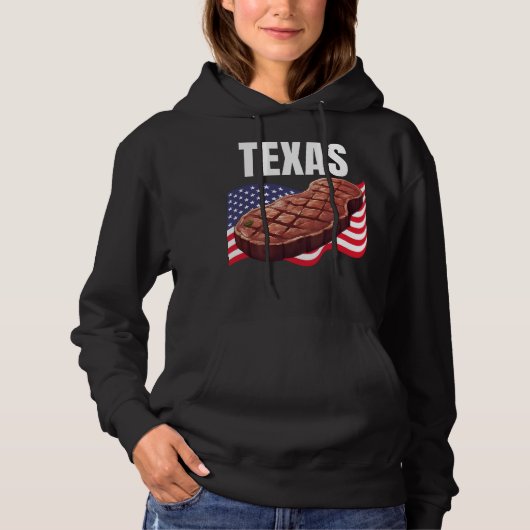 Texas Vrouwen Hooded Dark Sweatshirt (Voorkant)