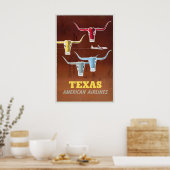 Texas VS Amerika Verenigde Staten Reisgids Poster (Keuken)