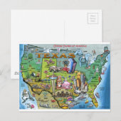 Texas VS-kaart Briefkaart (Voorkant / Achterkant)