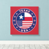 Texas, VS, Texas poster, canvas Afdruk (Insitu (Houten vloer))