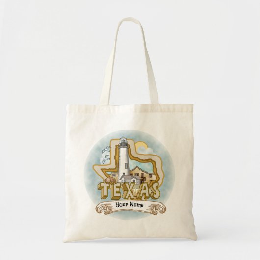 Texas Vuurtoren Tote Bag (Voorkant)
