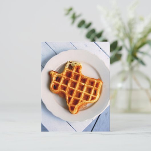 Texas Waffle Briefkaart (Staand voorkant)