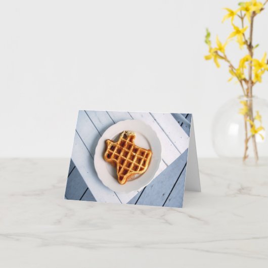 Texas Waffle Notecard Kaart (Gele Bloem)