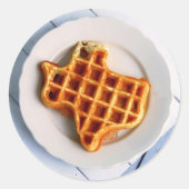 Texas Waffle Ronde Sticker (Voorkant)