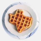 Texas Waffle Ronde Sticker (Voorkant)