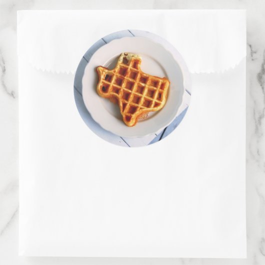 Texas Waffle Ronde Sticker (Tas)