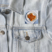 Texas Waffle Vierkante Button 5,1 Cm (In situ)