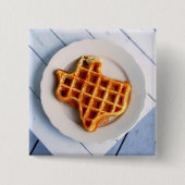 Texas Waffle Vierkante Button 5,1 Cm (Voorkant)
