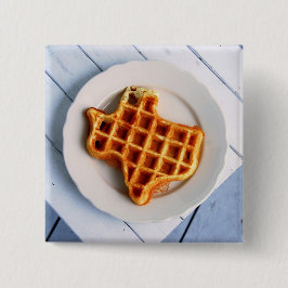 Texas Waffle Vierkante Button 5,1 Cm