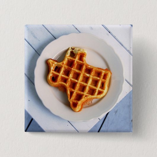 Texas Waffle Vierkante Button 5,1 Cm (Voorkant)