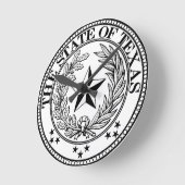 Texas Wall Clock White Ronde Klok (Hoek)
