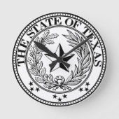 Texas Wall Clock White Ronde Klok (Voorkant)
