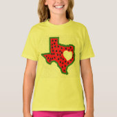 Texas Watermeloen Kaart zomer ontwerp T-shirt (Voorkant)