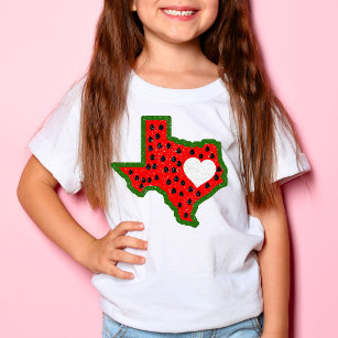 Texas Watermeloen Kaart zomer ontwerp T-shirt