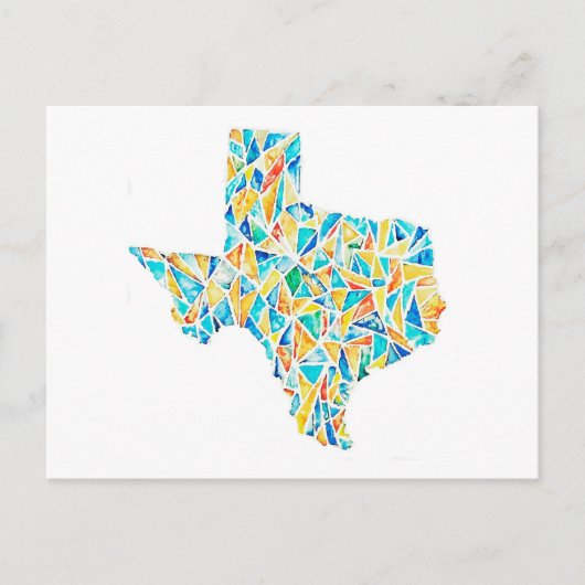 Texas Waterverf Briefkaart (Voorkant)