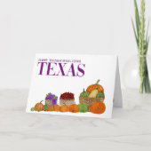 Texas Waterverf Pumpkins Thanksgiving Card Kaart (Voorkant)
