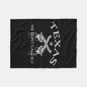 Texas We Don't Call 911  Fleece Deken (Voorkant (Horizontaal))