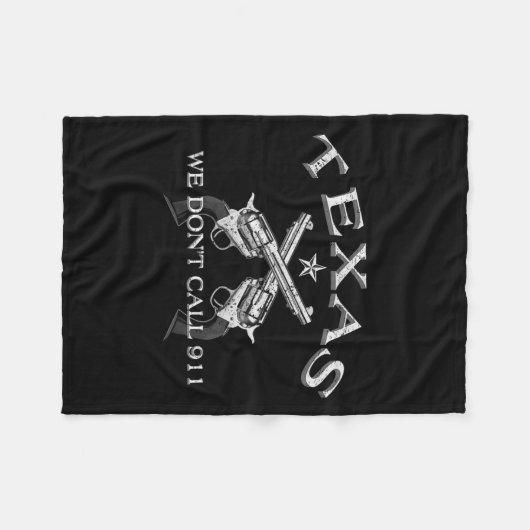 Texas We Don't Call 911  Fleece Deken (Voorkant (Horizontaal))