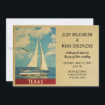 Texas Wedding Invitation Sailboat Kaart<br><div class="desc">Deze nautische, Texas Wedding Invitation is voorzien van een zeilboot op het water met zeegarren in de vlucht en een mooie blauwe wolkenhemel. Het aanpassen sparen de Data, RSVPs en de kaarten van het Tussenvoegsel zijn hier (de uitdrukking zou kunnen worden geknipt, exemplaar tot het eind van het aantal "......</div>
