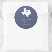 Texas Wedding Party Custom  Ronde Sticker (Tas)