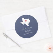 Texas Wedding Party Custom  Ronde Sticker (Envelop)