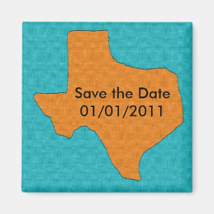 Texas Wedding.  Sparen de Magnet van de Datum.
