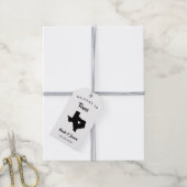 Texas Wedding Welcome Bag Labels, Map Cadeaulabel (Met Touw)