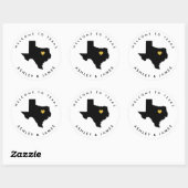 Texas Wedding Welkom Sticker voor Treat Box Bag (Vel)
