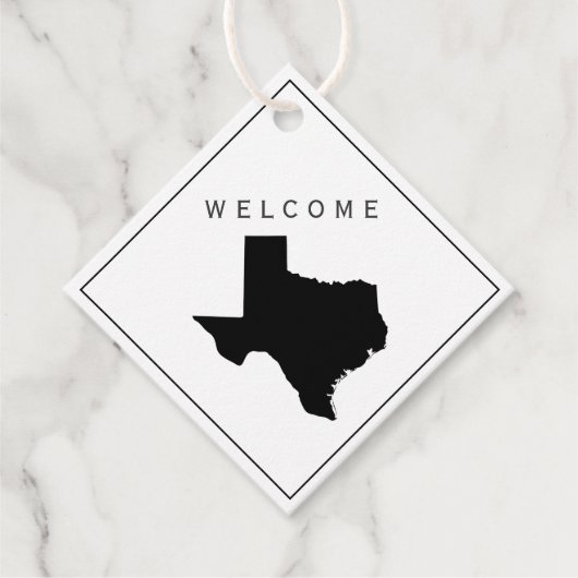 Texas Wedding Welkomsttas Cadeau Label voor Hotel  (Voorkant)