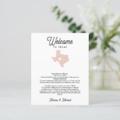 TEXAS Welkomstbrief rondweg om het even welke KLEU (Staand voorkant)