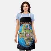 Texas Wereldkaart Schort (Gedragen)