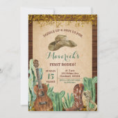 Texas Western Boy's eerste Rodeo verjaardag Kaart (Voorkant)