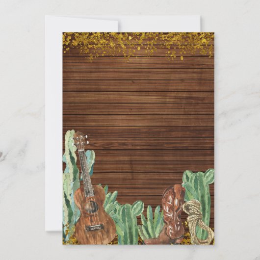 Texas Western Boy's eerste Rodeo verjaardag Kaart (Achterkant)