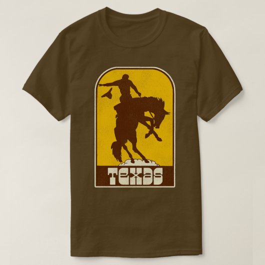 Texas  Western Cowboy Rodeo Travel Souvenir T-shirt (Design voorkant)