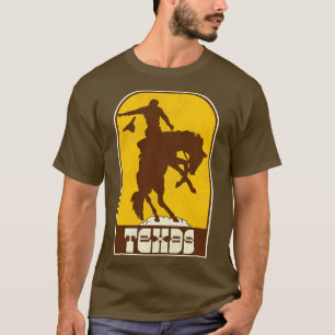Texas  Western Cowboy Rodeo Travel Souvenir T-shirt