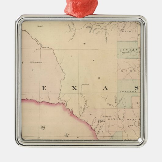 Texas, Western gedeelte Metalen Ornament (Voorkant)