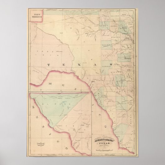 Texas, Western gedeelte Poster (Voorkant)