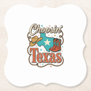 Texas Western Vintage Cowgirl Grafische T-Shirt De Kartonnen Onderzetters